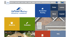 Desktop Screenshot of lefeverroofing.com