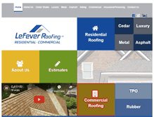 Tablet Screenshot of lefeverroofing.com